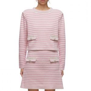 Self-Portrait Melange Pink Sweater